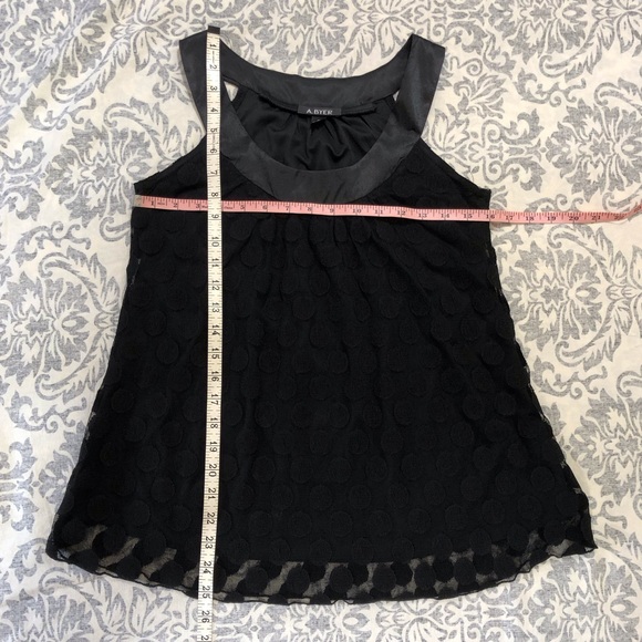 A. Byer Black Lace Sleeveless Top - Picture 10 of 16